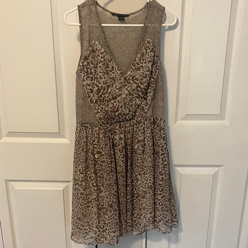 Armani Exchange Animal Print Mini Dress